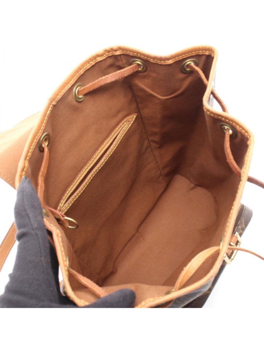 ★SOLD★ Louis Vuitton Backpack Montsouris MM Canvas Leather - Picture 3 of 12